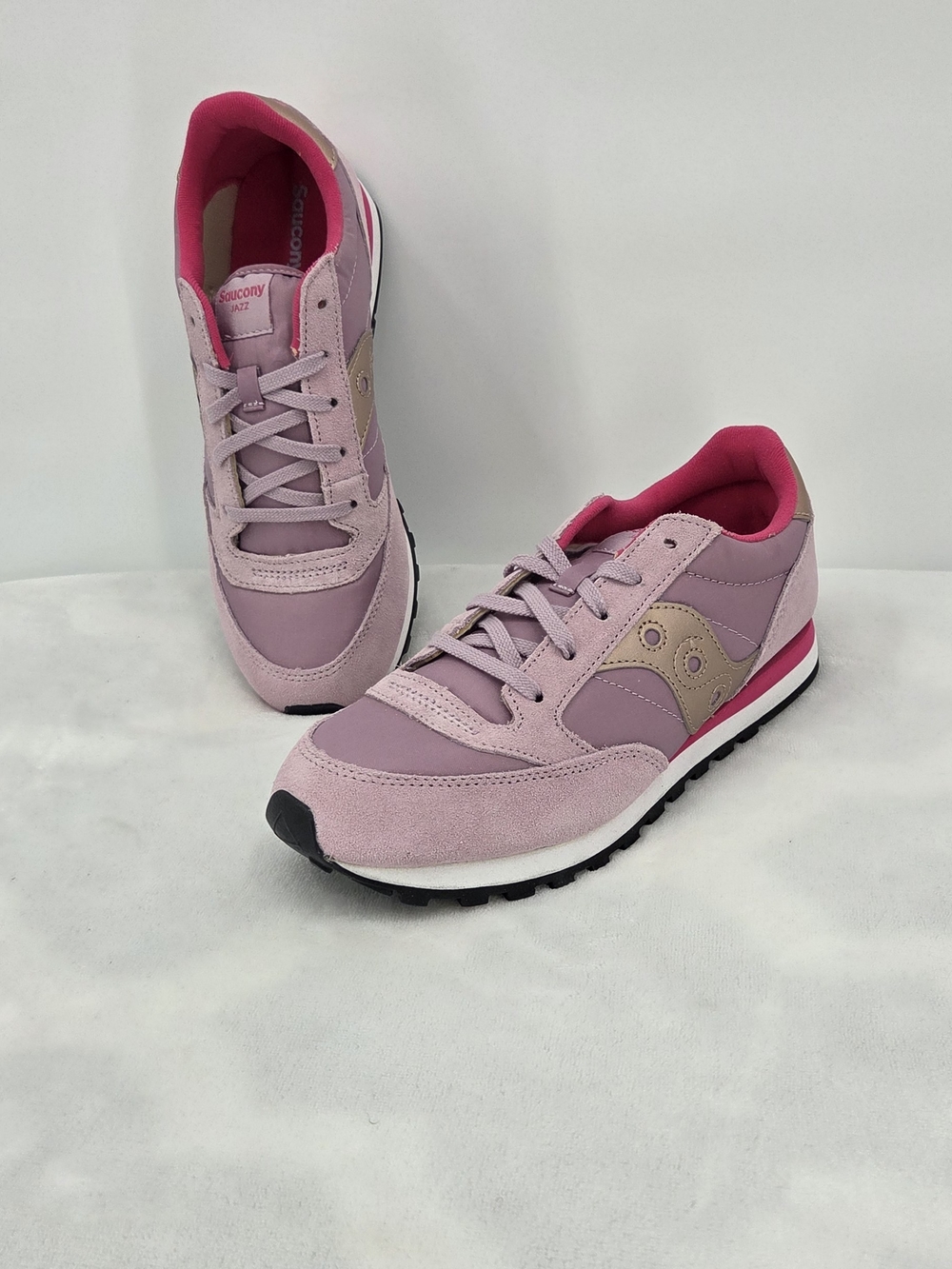 Saucony Jazz Original Pink Beige Gold Retro Sneakers Women's US 6